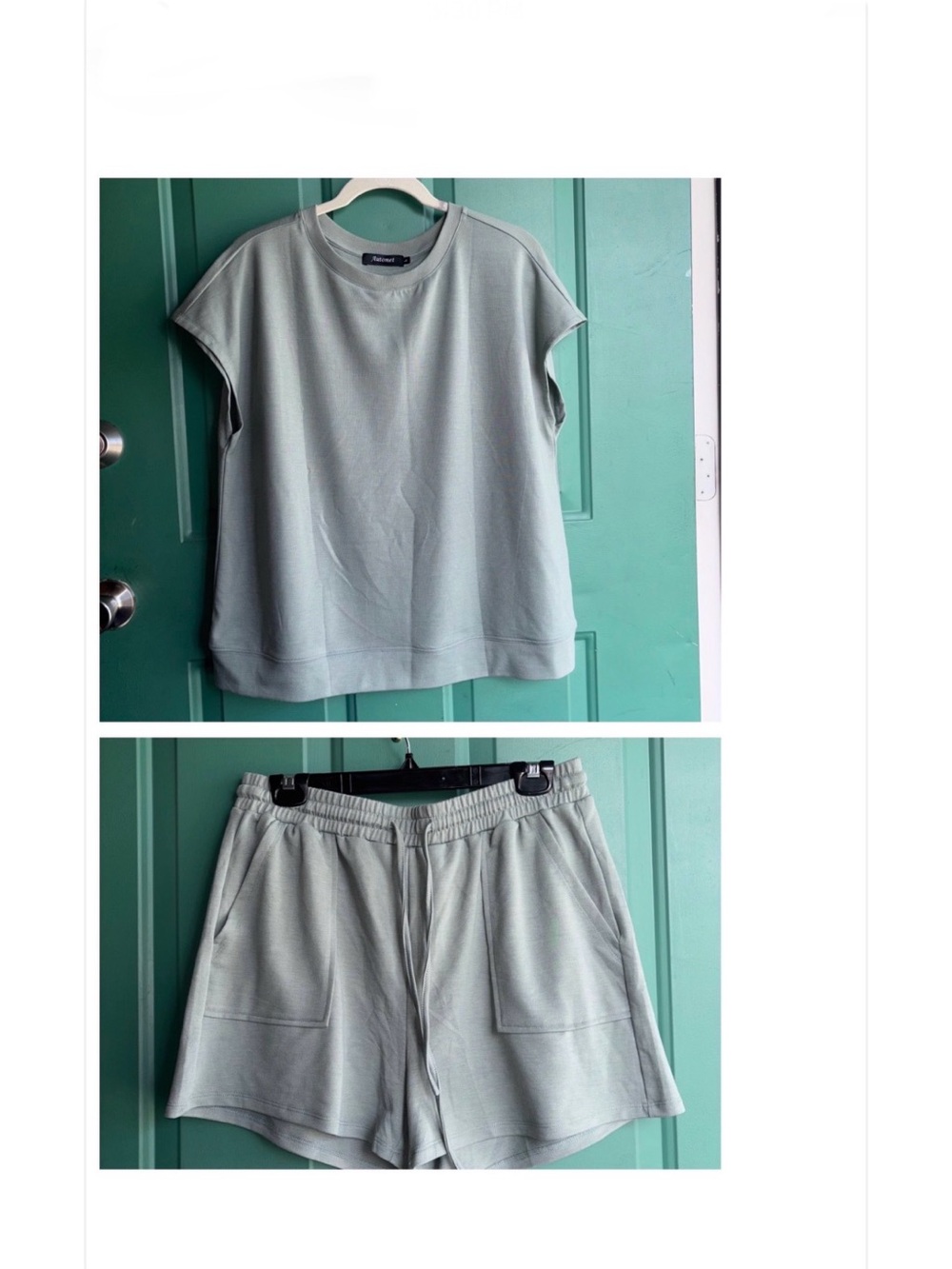 Automet large Women's large top and Shorts set